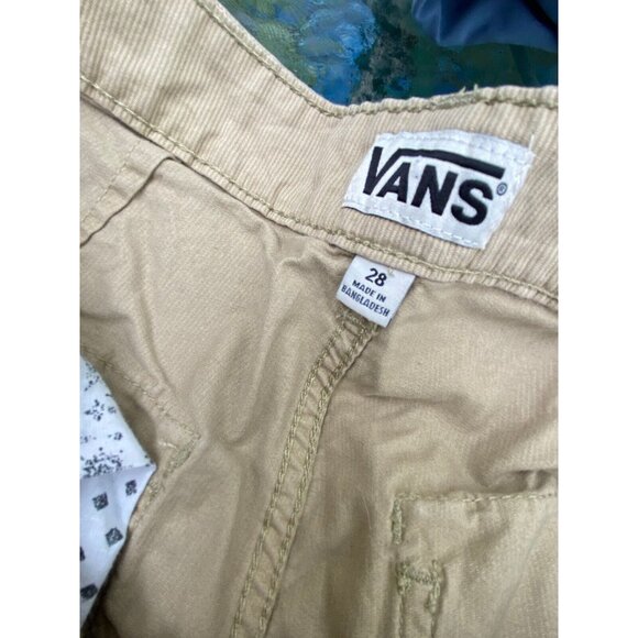 Vans Mens Cargo Shorts Size 28 Beige Cotton Casual Wear With Pockets - Picture 3 of 11